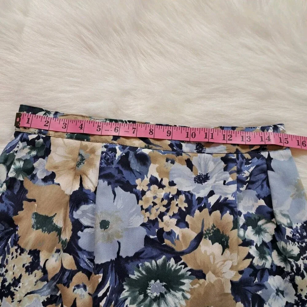 Paris Sport Club Floral Cotton Vintage Denim Skirt Size 12 - Picture 4 of 9